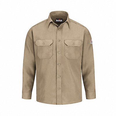 D1703 FR Long Sleeve Shirt Tan LT Button