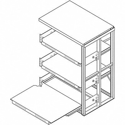 Roll Out Shelving 48inx84inx48in Add-On