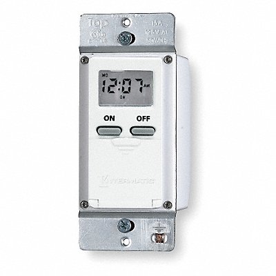 Digital Timer 7-Day SPST 120 V White