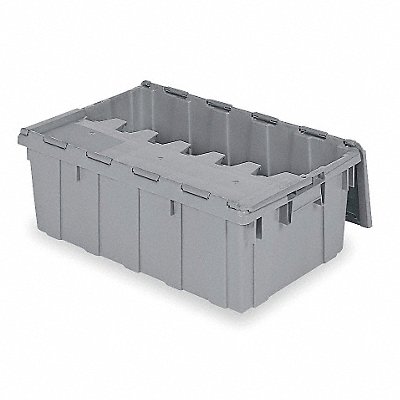 Attached Lid Ctr Gray Solid Ind Grd Poly