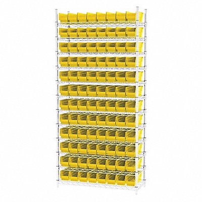 D5527 Bin Shlvng 14inx74inx36in Yellow