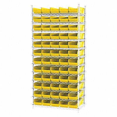 D5528 Bin Shlvng 18inx74inx36in Yellow