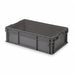 Straight Wall Container Gray Solid HDPE