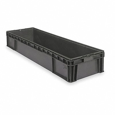 Straight Wall Container Gray Solid HDPE