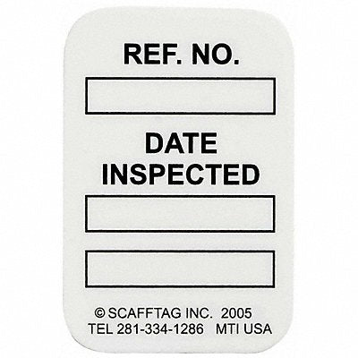 Microtag(r) Inspected Insr Bk/Wht PK100