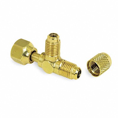 1/4 Access Valve Tee w/ Flare Nut PK3