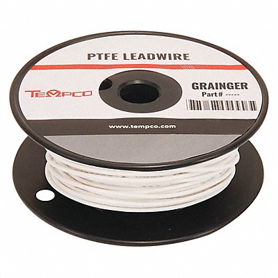 High Temp Lead Wire 18AWG 100ft Wht