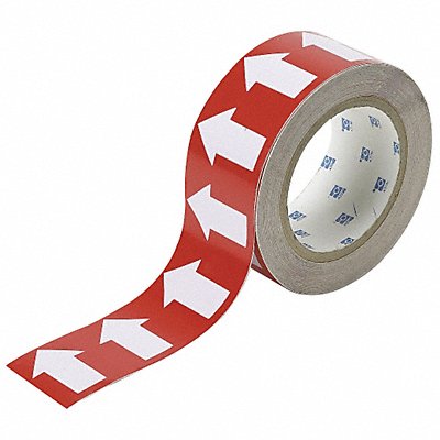 D3614 Arrow Tape Red 4in W 90ft Roll L