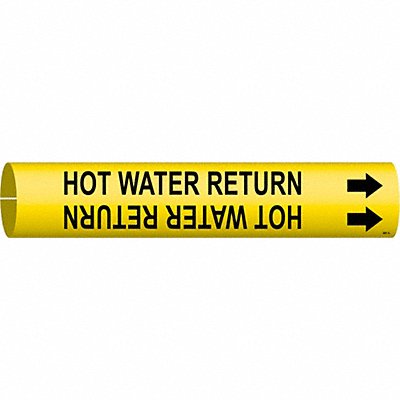 Pipe Marker Hot Water Return 13/16in H