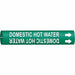 Pipe Marker Domestic Hot Water 13/16in H