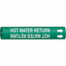 Pipe Marker Hot Water Return 11/16in H