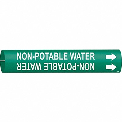 Pipe Marker Non-Potable Water 13/16in H