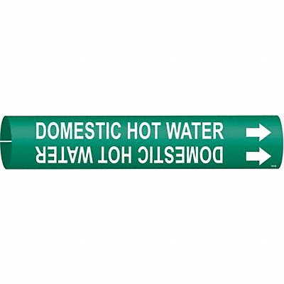 Pipe Marker Domestic Hot Water 7/8in H