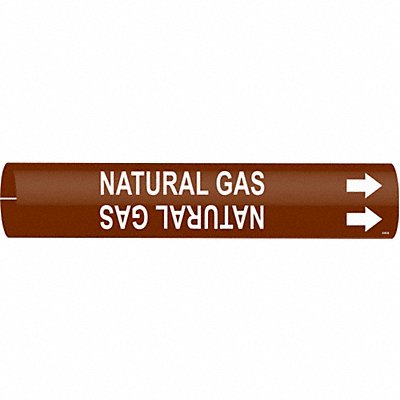 Pipe Marker Natural Gas 7/8in H 7/8in W