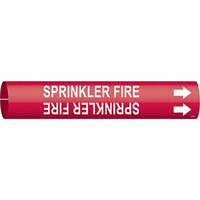 Pipe Marker Sprinkler Fire 2 in H 2 in W