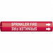 Pipe Marker Sprinkler Fire 2 in H 2 in W