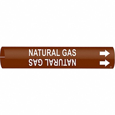 Pipe Marker Natural Gas 2 in H 2 in W