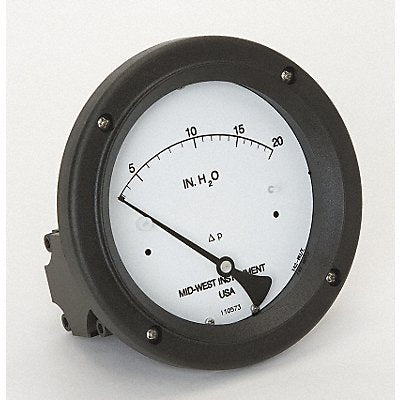 D0758 Pressure Gauge 0 to 20 In H2O