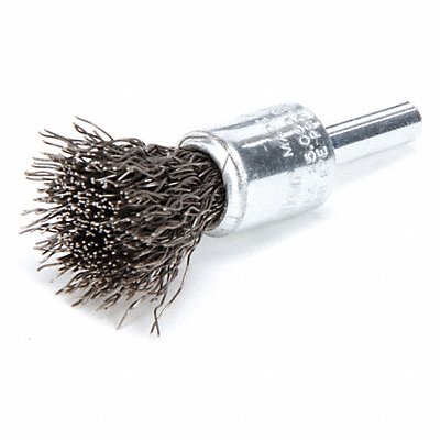 Crimped Wire End Brush Steel 1/2 In.