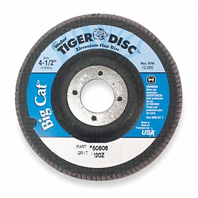 H7341 Fiber Disc 4 1/2 in Dia 7/8in Arbor