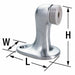 Rigid Door Stop Floor Mount Satin Chrome