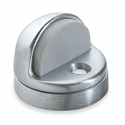 Dome Door Stop Floor Mount Satin Chrome