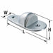 Dome Door Stop Floor Mount Satin Chrome