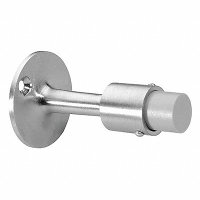 Rigid Door Stop Wall Mount Satin Chrome