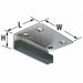 Header Door Stop Satin Nickel 3 x 2 