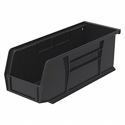 F8685 Hang and Stack Bin Black Plastic 4 in