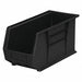 F8694 Hang and Stack Bin Black Plastic 9 in