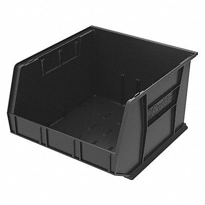 F8693 Hang and Stack Bin Black Plastic 11 in