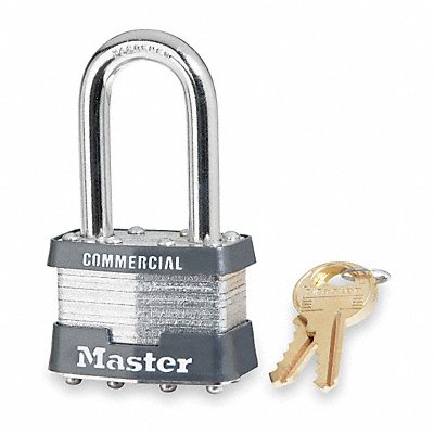 Keyed Padlock 3/4 in Rectangle Silver