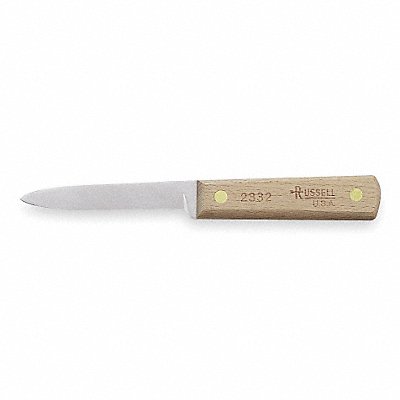 Paring Knife 3 1/4 in Blade Brown Handle