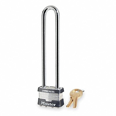 Keyed Padlock 3/4 in Rectangle Silver