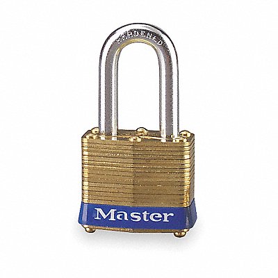 Keyed Padlock 5/8 in Rectangle Gold