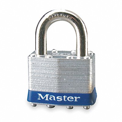 Keyed Padlock 3/4 in Rectangle Silver