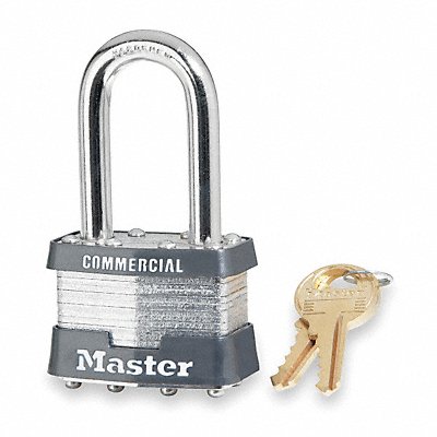 Keyed Padlock 3/4 in Rectangle Silver