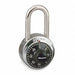 Combination Padlock 3/4 in Round Silver