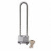 Keyed Padlock 13/16 in Rectangle Silver