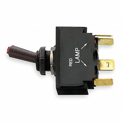 Lighted Toggle Switch SPST 1/4 in.