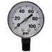 Pressure Gauge 0 to 100 psi 2In 1/4In