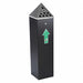 Cigarette Receptacle 1-3/4 gal Black