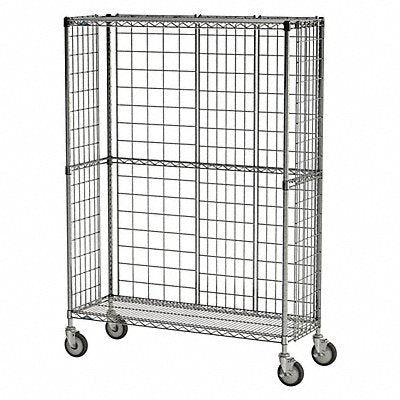 Wire Cart 3-Sided 24 in W 48 in L