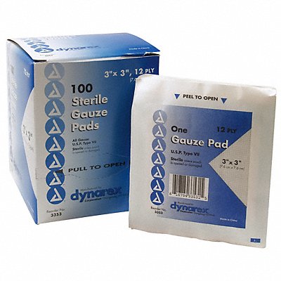 Gauze Pad Cotton Blend Gauze PK100