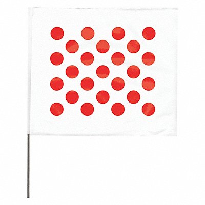 Marking Flag 18  Red/White PVC PK100