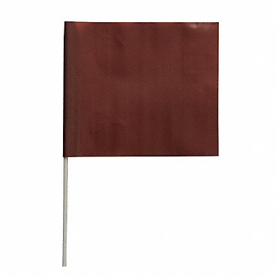 Marking Flag Brown Blank PVC PK100