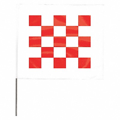 Marking Flag 30  Red/White PVC PK100