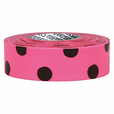 Flagging Tape Pink Glo/Blk 150ft 1-3/8In