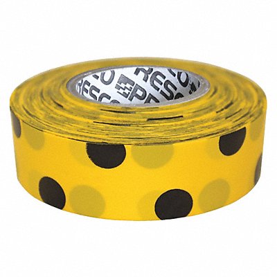 Flagging Tape Yllw/Blk 300 ft x 1-3/8 In